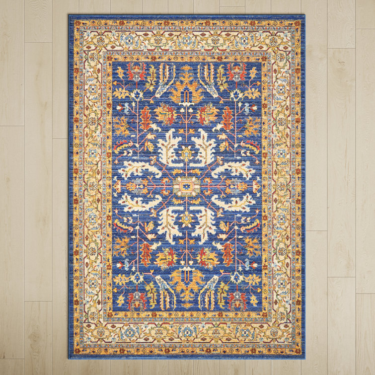 Birch Lane™ Marlee Oriental Blue/Beige Area Rug & Reviews Wayfair